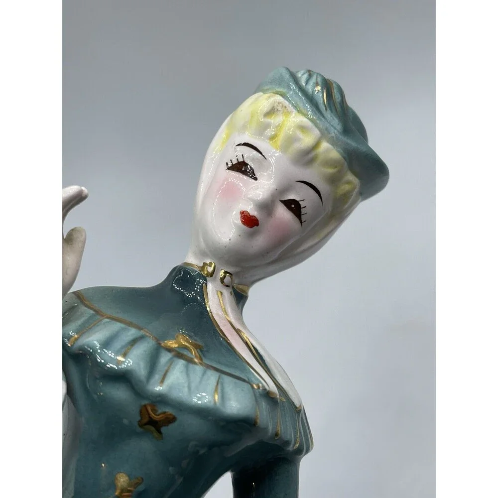 Vintage NAPCO Lady Margaret Figure Vase Hand Painted A1875C Blonde Hair